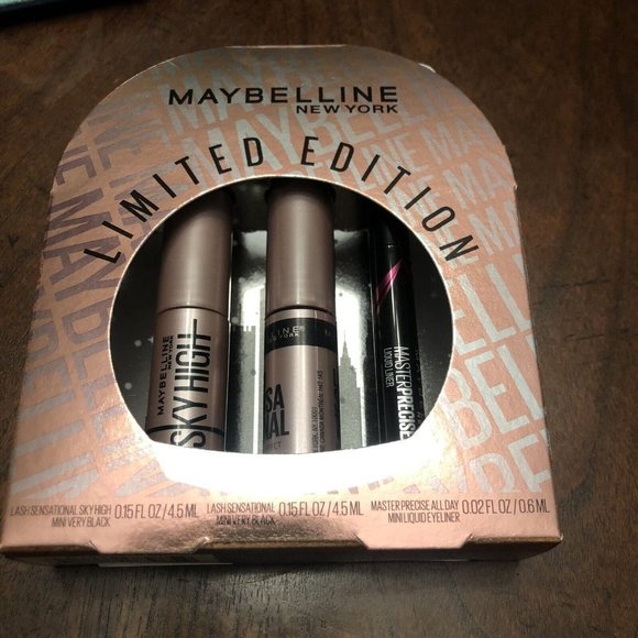 Maybelline Holiday Limited Edition Eye Makeup Gift Set Sky High Mascara Black - Picture 3 of 8